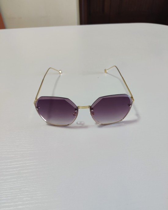 Rimless Trimmed Round Sunglasses Rimless Trimmed Round Sunglasses
